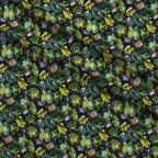 Midnight Sunflowers Pattern 3 Fleece Fabric — fleece fabric folded close-up preview (mv-fleece-v1:lying)