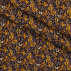 Midnight Sunflowers Pattern 4 Fleece Fabric — fleece fabric folded close-up preview (mv-fleece-v1:lying)