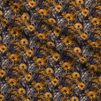 Midnight Sunflowers Pattern 5 Fleece Fabric — fleece fabric folded close-up preview (mv-fleece-v1:lying)