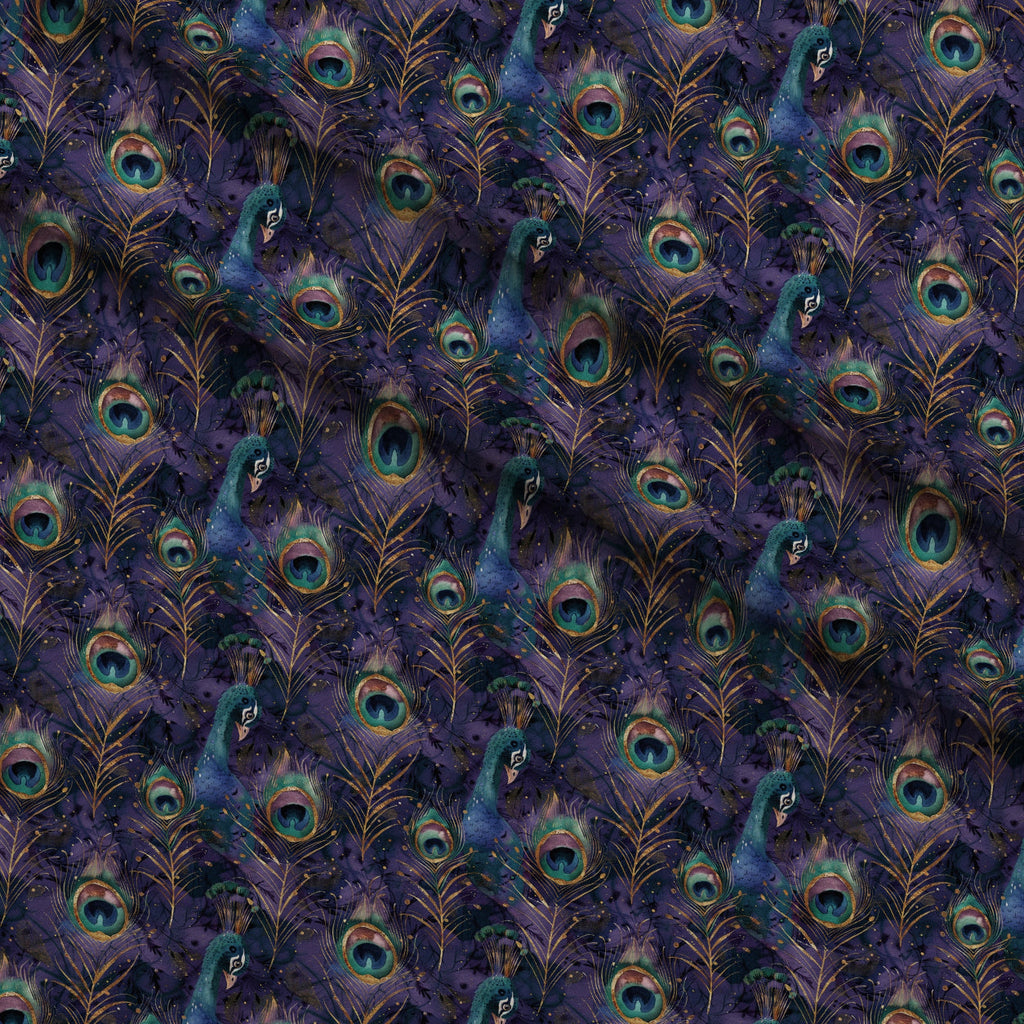 Midnight Sunflowers Pattern 6 Fleece Fabric — fleece fabric folded close-up preview (mv-fleece-v1:lying)