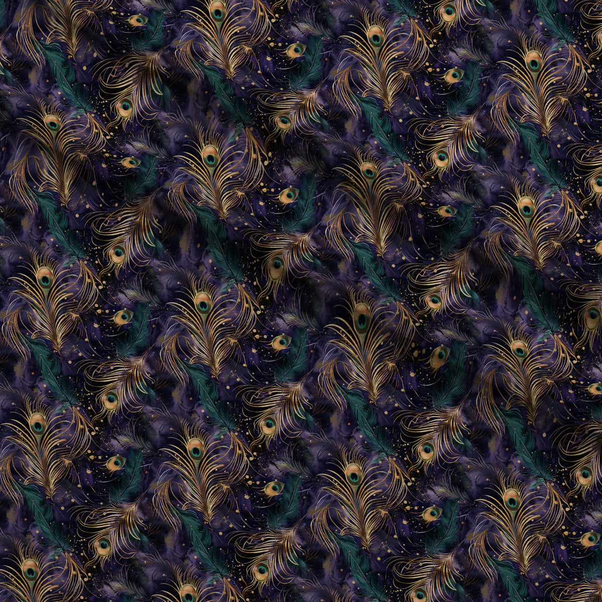 Midnight Sunflowers Pattern 9 Fleece Fabric — fleece fabric folded close-up preview (mv-fleece-v1:lying)