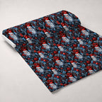 Midnight Yuletide Pattern 12 Fleece Fabric — fleece fabric unrolled bolt preview (mv-fleece-v1:bolt)