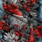 Midnight Yuletide Pattern 6 Fleece Fabric — fleece fabric folded close-up preview (mv-fleece-v1:lying)