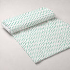 Mint Daisies Fleece Fabric — fleece fabric unrolled bolt preview (mv-fleece-v1:bolt)