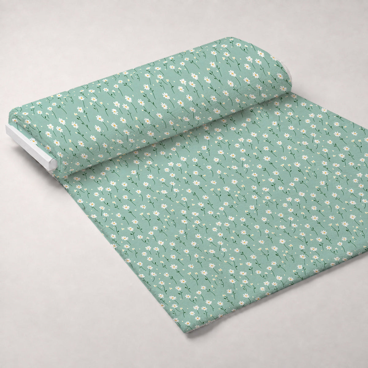 Mint Meadow Pattern 11 Fleece Fabric — fleece fabric unrolled bolt preview (mv-fleece-v1:bolt)