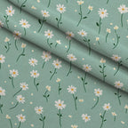 Mint Meadow Pattern 11 Fleece Fabric — fleece fabric folded close-up preview (mv-fleece-v1:lying)