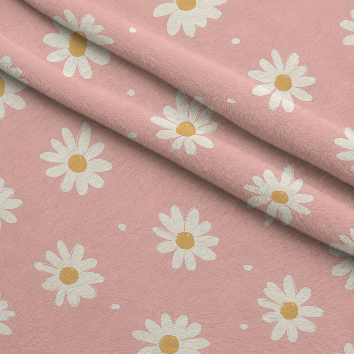 Mint Meadow Pattern 2 Fleece Fabric — fleece fabric folded close-up preview (mv-fleece-v1:lying)
