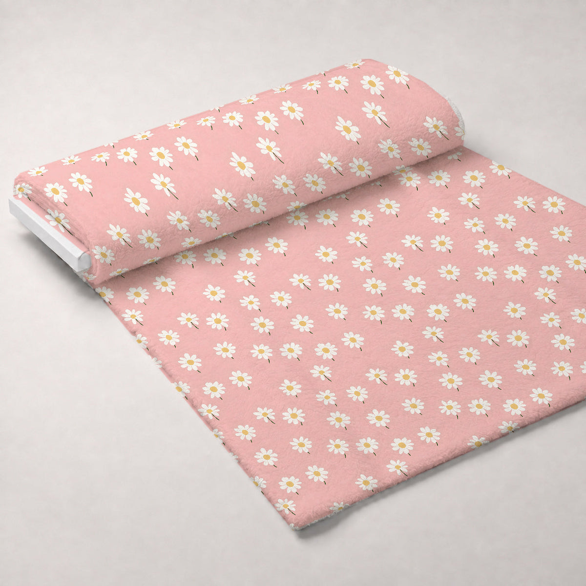 Mint Meadow Pattern 3 Fleece Fabric — fleece fabric unrolled bolt preview (mv-fleece-v1:bolt)