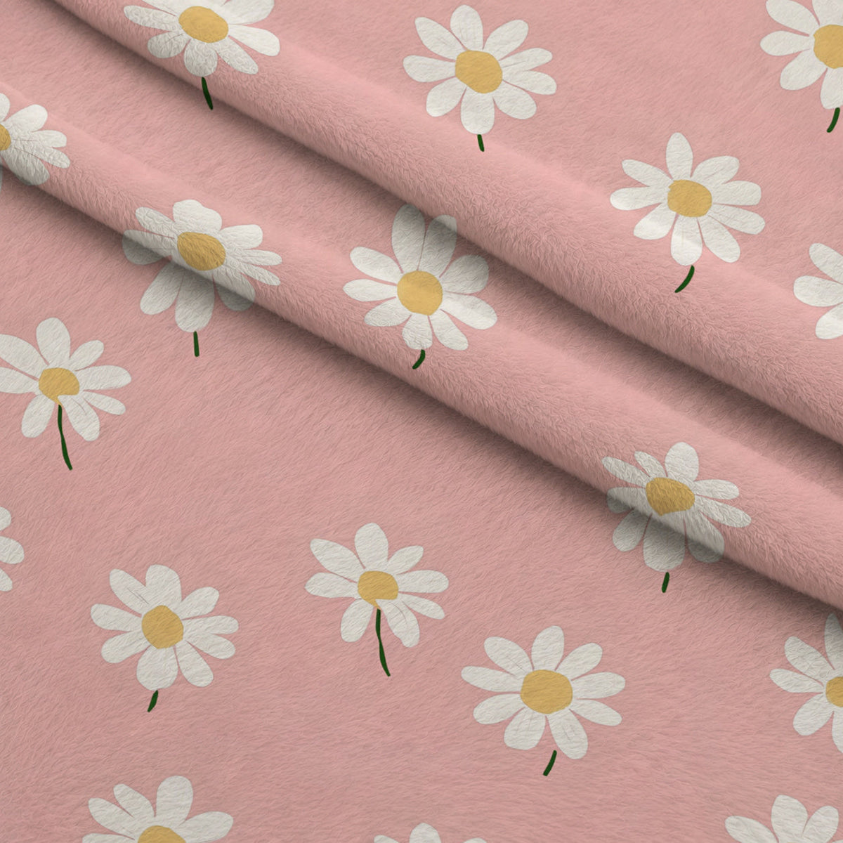 Mint Meadow Pattern 3 Fleece Fabric — fleece fabric folded close-up preview (mv-fleece-v1:lying)