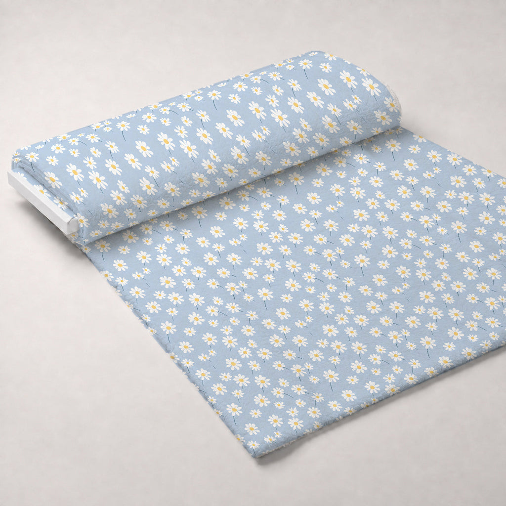 Mint Meadow Pattern 9 Fleece Fabric — fleece fabric unrolled bolt preview (mv-fleece-v1:bolt)