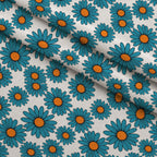 Mod Petal Pop Pattern 1 Fleece Fabric — fleece fabric folded close-up preview (mv-fleece-v1:lying)