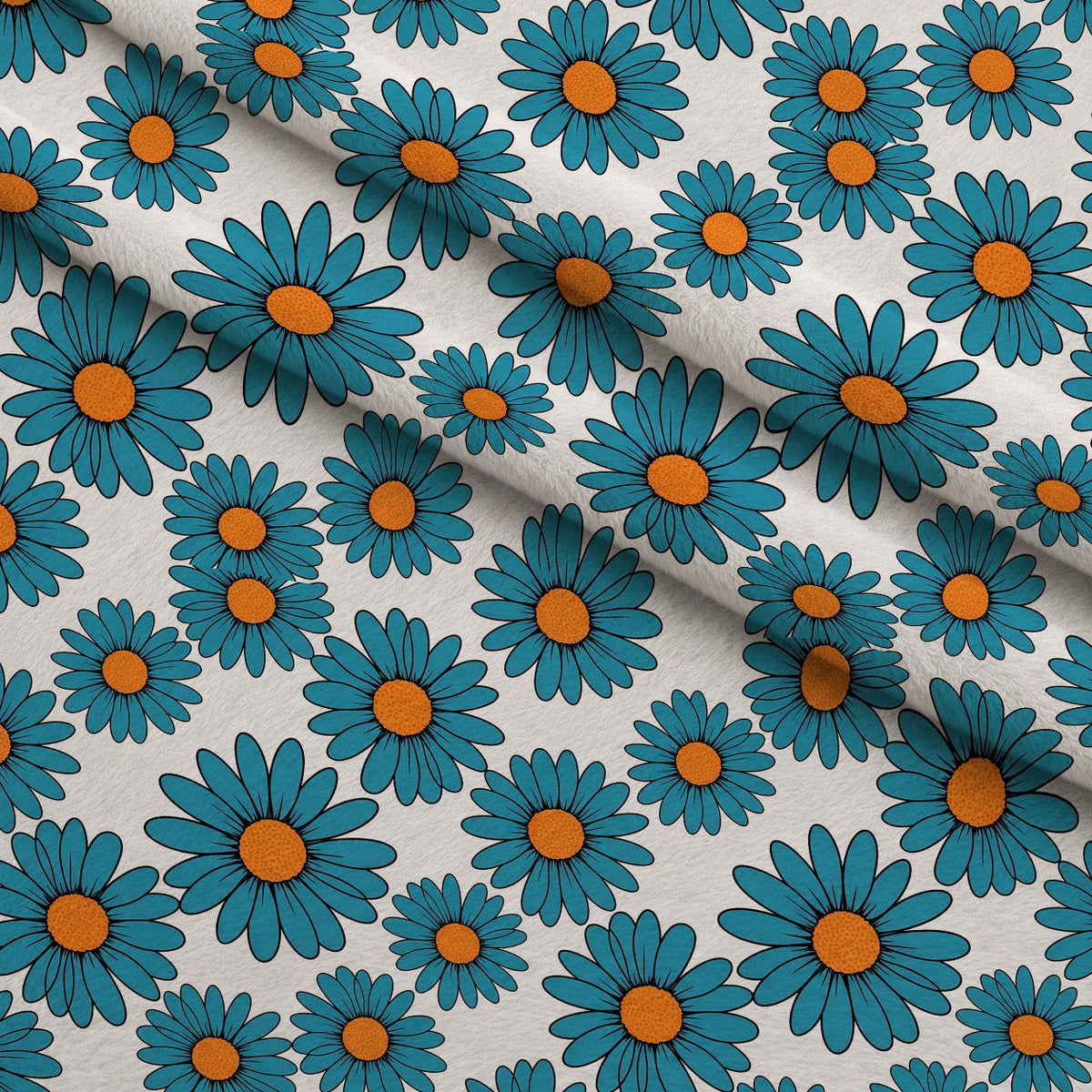 Mod Petal Pop Pattern 1 Fleece Fabric — fleece fabric folded close-up preview (mv-fleece-v1:lying)
