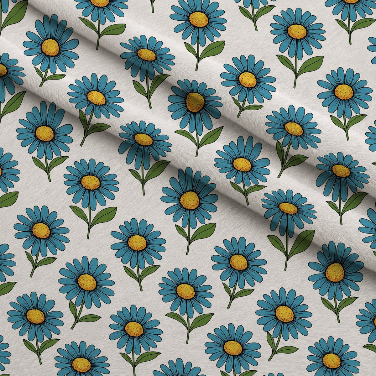 Mod Petal Pop Pattern 11 Fleece Fabric — fleece fabric folded close-up preview (mv-fleece-v1:lying)