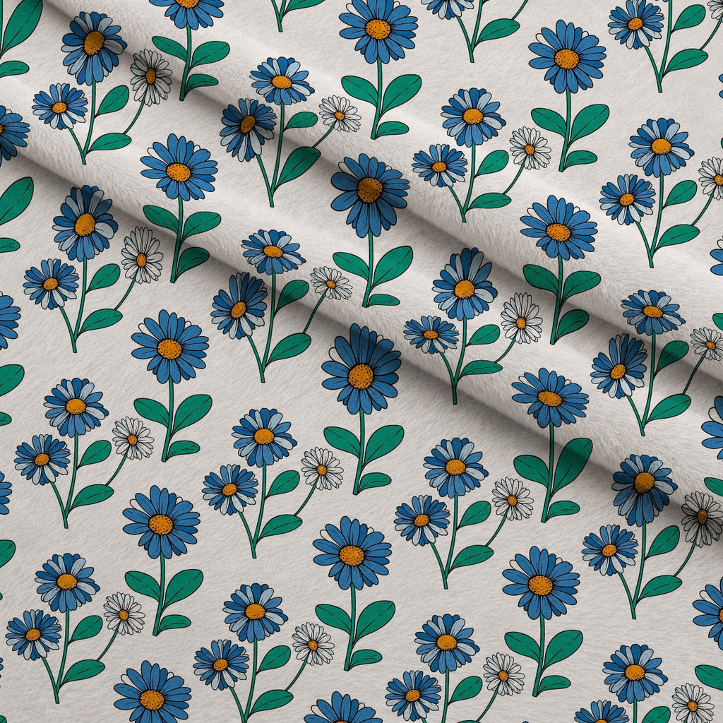 Mod Petal Pop Pattern 16 Fleece Fabric — fleece fabric folded close-up preview (mv-fleece-v1:lying)