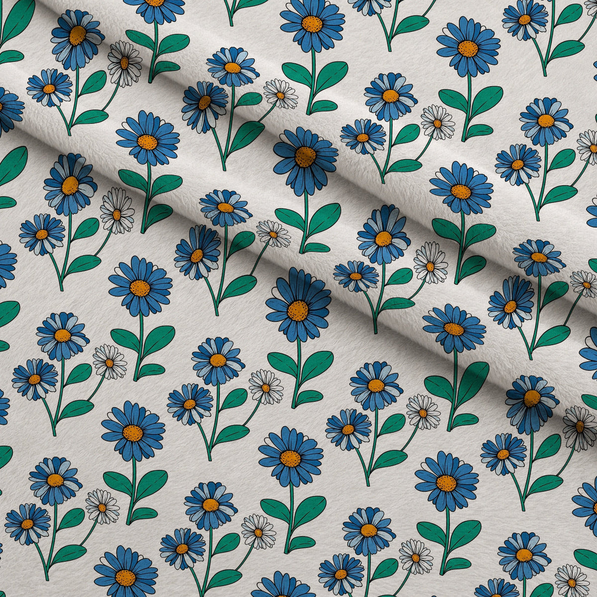 Mod Petal Pop Pattern 16 Fleece Fabric — fleece fabric folded close-up preview (mv-fleece-v1:lying)