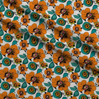 Mod Petal Pop Pattern 2 Fleece Fabric — fleece fabric folded close-up preview (mv-fleece-v1:lying)