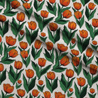 Mod Petal Pop Pattern 4 Fleece Fabric — fleece fabric folded close-up preview (mv-fleece-v1:lying)