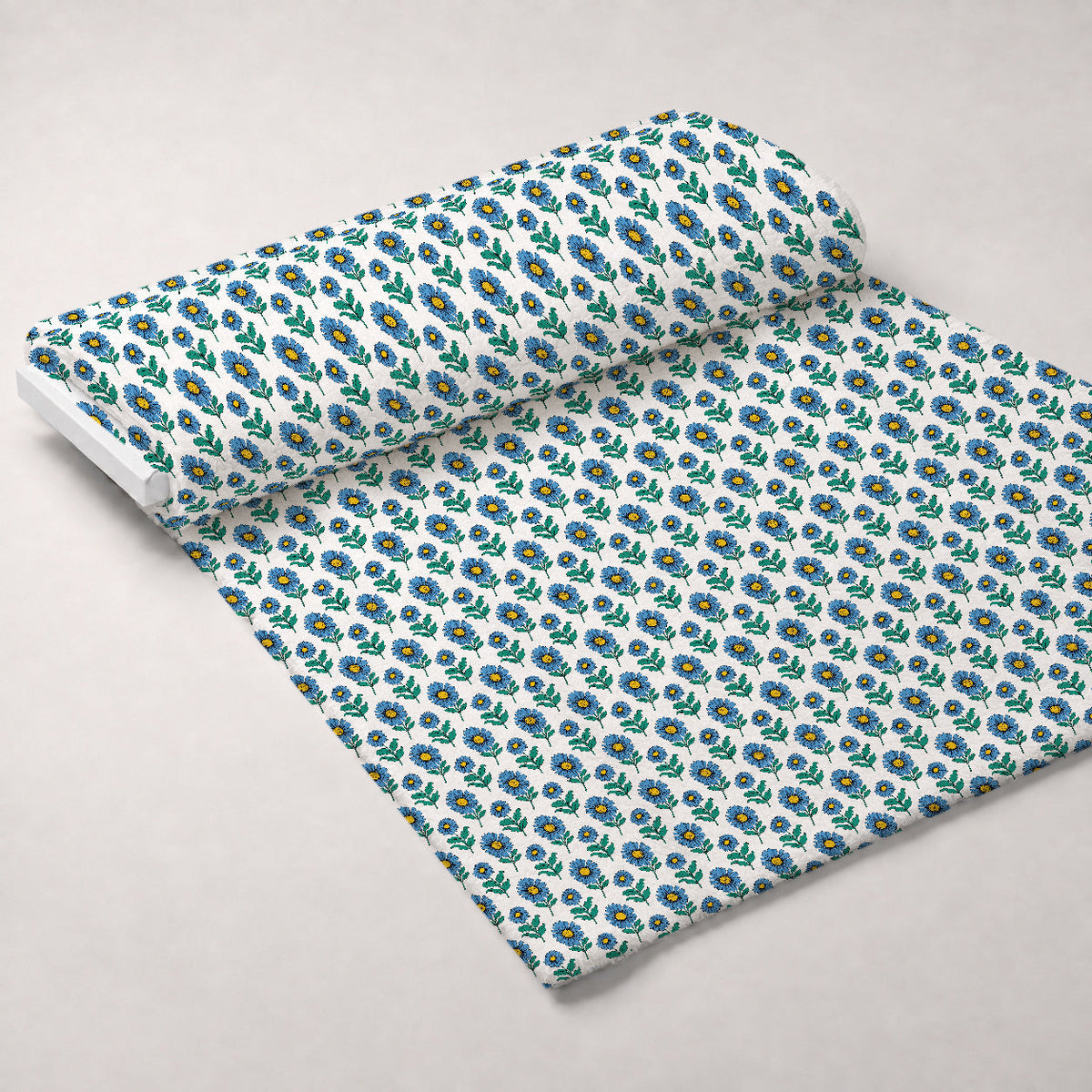 Mod Petal Pop Pattern 5 Fleece Fabric — fleece fabric unrolled bolt preview (mv-fleece-v1:bolt)