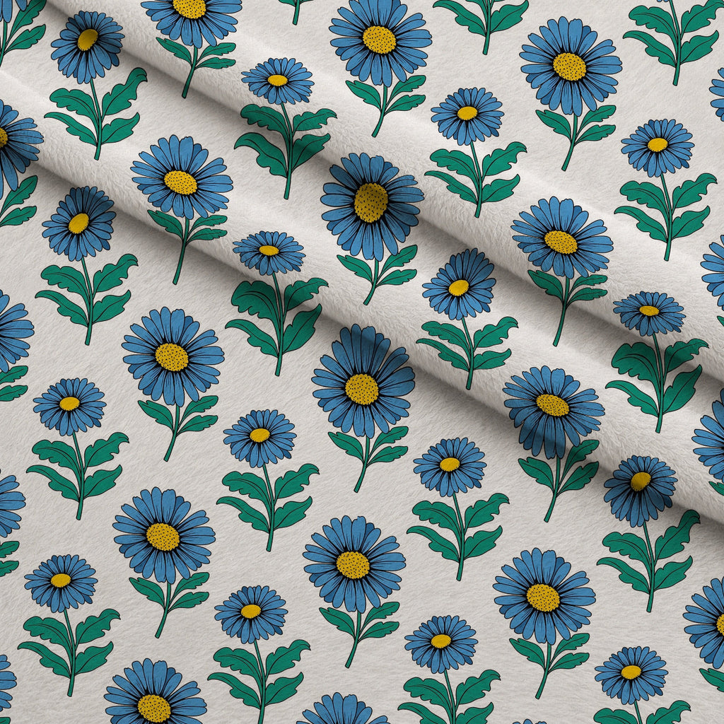 Mod Petal Pop Pattern 5 Fleece Fabric — fleece fabric folded close-up preview (mv-fleece-v1:lying)