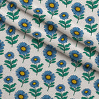 Mod Petal Pop Pattern 5 Fleece Fabric — fleece fabric folded close-up preview (mv-fleece-v1:lying)