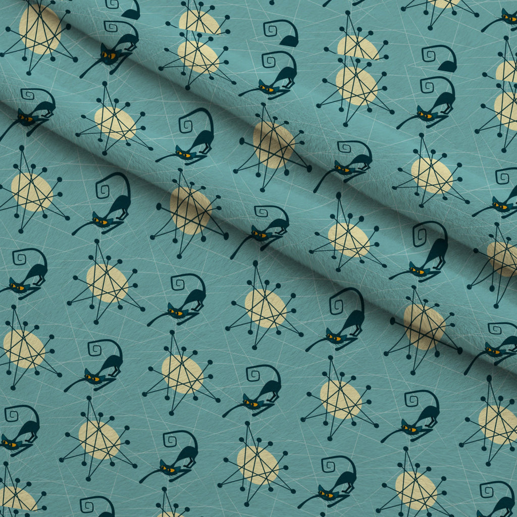 Mod Whiskers Pattern 2 Fleece Fabric — fleece fabric folded close-up preview (mv-fleece-v1:lying)