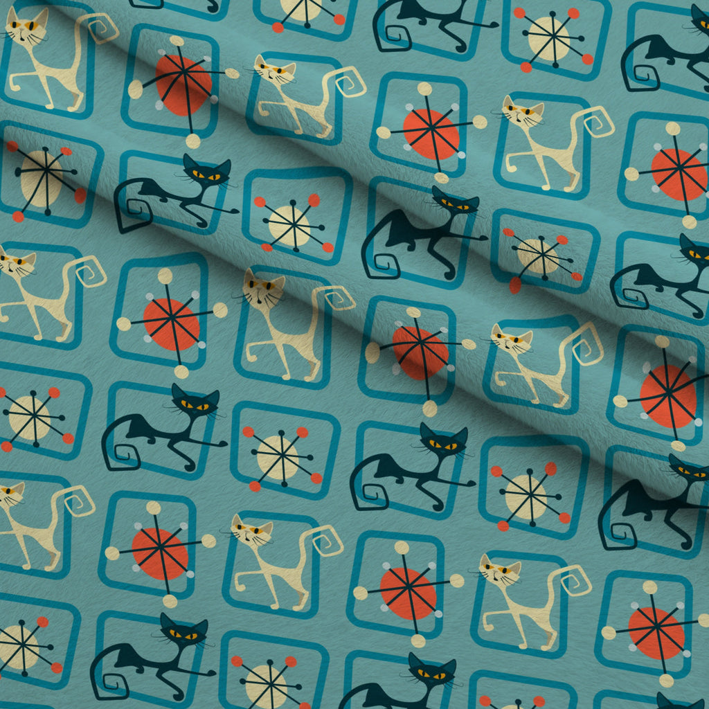 Mod Whiskers Pattern 3 Fleece Fabric — fleece fabric folded close-up preview (mv-fleece-v1:lying)