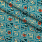 Mod Whiskers Pattern 3 Fleece Fabric — fleece fabric folded close-up preview (mv-fleece-v1:lying)