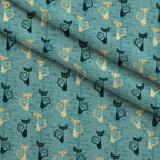 Mod Whiskers Pattern 4 Fleece Fabric — fleece fabric folded close-up preview (mv-fleece-v1:lying)