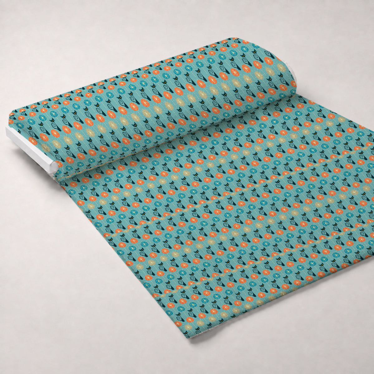 Mod Whiskers Pattern 6 Fleece Fabric — fleece fabric unrolled bolt preview (mv-fleece-v1:bolt)