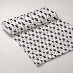 Monochrome Meows Pattern 1 Fleece Fabric — fleece fabric unrolled bolt preview (mv-fleece-v1:bolt)