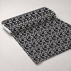 Monochrome Meows Pattern 13 Fleece Fabric — fleece fabric unrolled bolt preview (mv-fleece-v1:bolt)