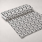 Monochrome Meows Pattern 8 Fleece Fabric — fleece fabric unrolled bolt preview (mv-fleece-v1:bolt)