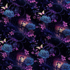 Moonlit Blooms Pattern 1 Fleece Fabric — fleece fabric folded close-up preview (mv-fleece-v1:lying)