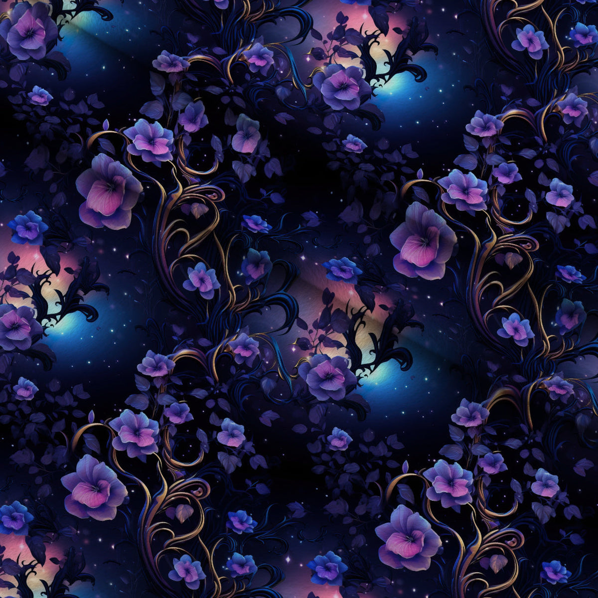 Moonlit Blooms Pattern 11 Fleece Fabric — fleece fabric folded close-up preview (mv-fleece-v1:lying)