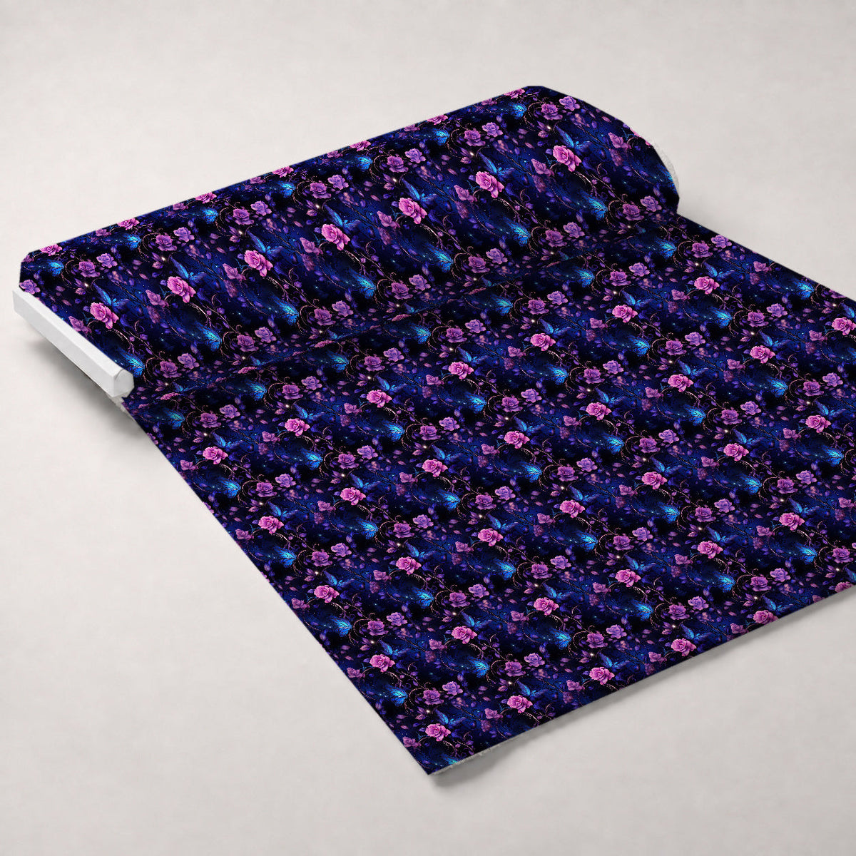 Moonlit Blooms Pattern 2 Fleece Fabric — fleece fabric unrolled bolt preview (mv-fleece-v1:bolt)