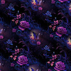 Moonlit Blooms Pattern 4 Fleece Fabric — fleece fabric folded close-up preview (mv-fleece-v1:lying)