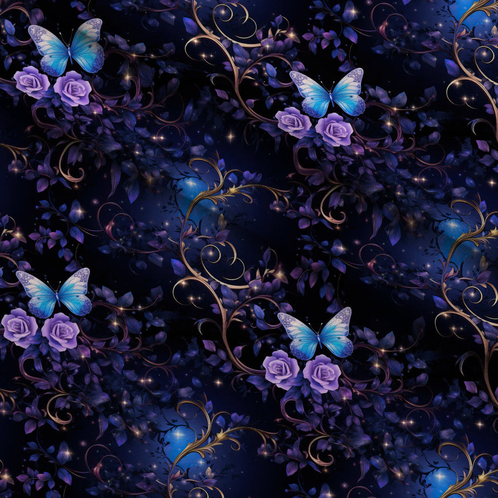 Moonlit Blooms Pattern 9 Fleece Fabric — fleece fabric folded close-up preview (mv-fleece-v1:lying)
