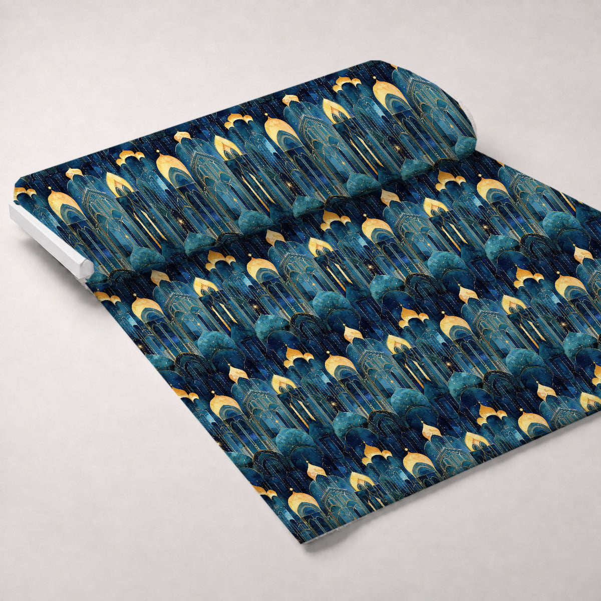 Moonlit Cathedral Pattern 10 Fleece Fabric — fleece fabric unrolled bolt preview (mv-fleece-v1:bolt)