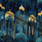 Moonlit Cathedral Pattern 10 Fleece Fabric — fleece fabric folded close-up preview (mv-fleece-v1:lying)