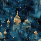 Moonlit Cathedral Pattern 14 Fleece Fabric — fleece fabric folded close-up preview (mv-fleece-v1:lying)
