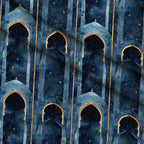 Moonlit Cathedral Pattern 15 Fleece Fabric — fleece fabric folded close-up preview (mv-fleece-v1:lying)