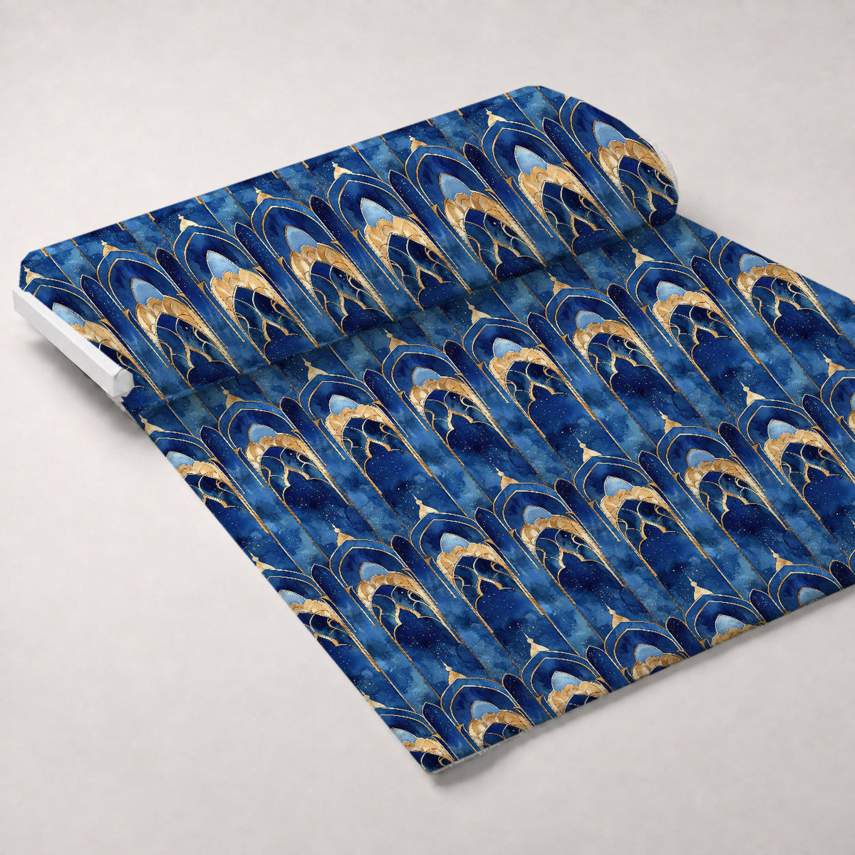 Moonlit Cathedral Pattern 16 Fleece Fabric — fleece fabric unrolled bolt preview (mv-fleece-v1:bolt)
