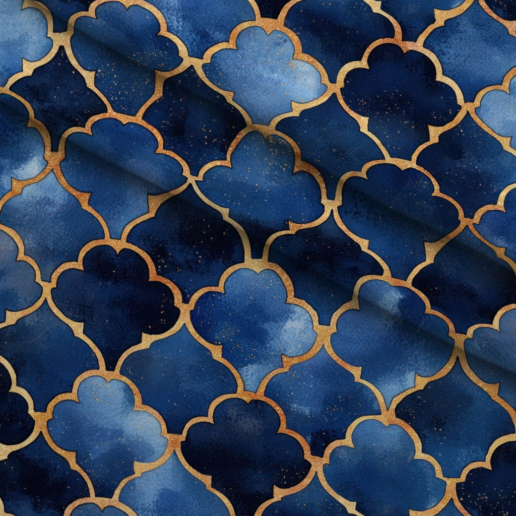 Moonlit Cathedral Pattern 18 Fleece Fabric — fleece fabric folded close-up preview (mv-fleece-v1:lying)