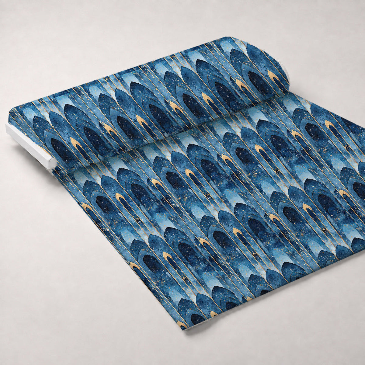 Moonlit Cathedral Pattern 21 Fleece Fabric — fleece fabric unrolled bolt preview (mv-fleece-v1:bolt)