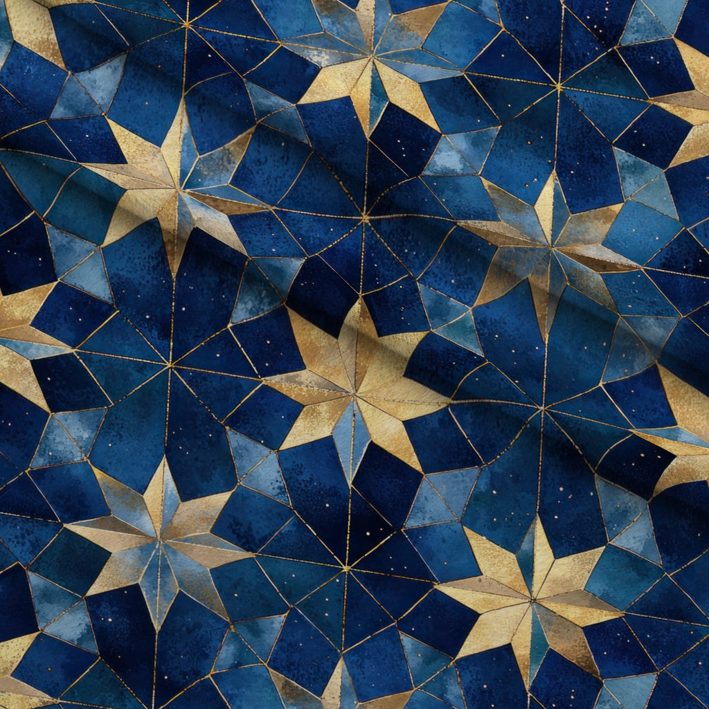 Moonlit Cathedral Pattern 3 Fleece Fabric — fleece fabric folded close-up preview (mv-fleece-v1:lying)