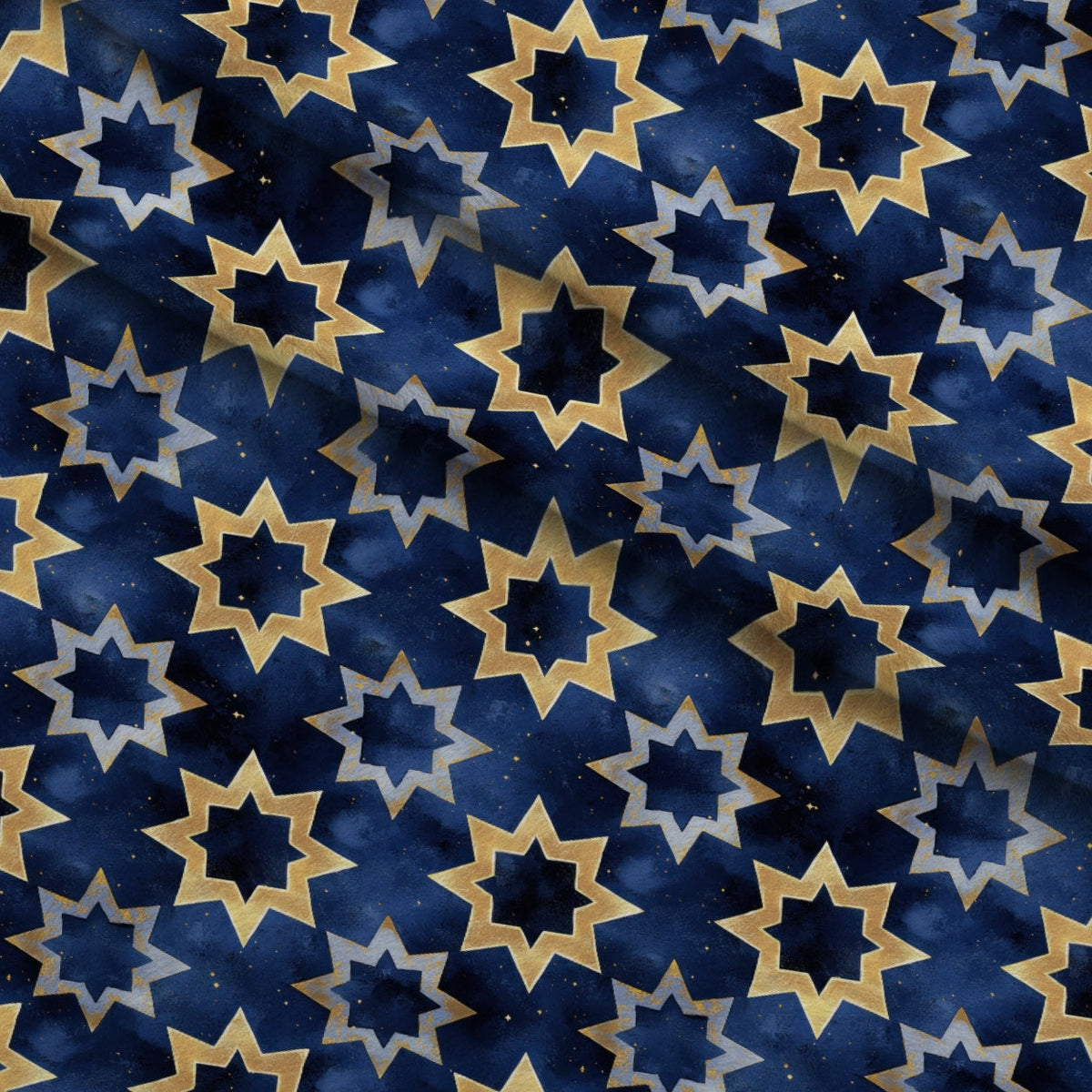 Moonlit Cathedral Pattern 4 Fleece Fabric — fleece fabric folded close-up preview (mv-fleece-v1:lying)