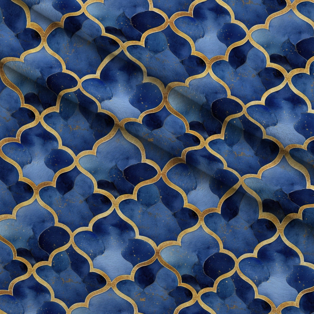 Moonlit Cathedral Pattern 7 Fleece Fabric — fleece fabric folded close-up preview (mv-fleece-v1:lying)