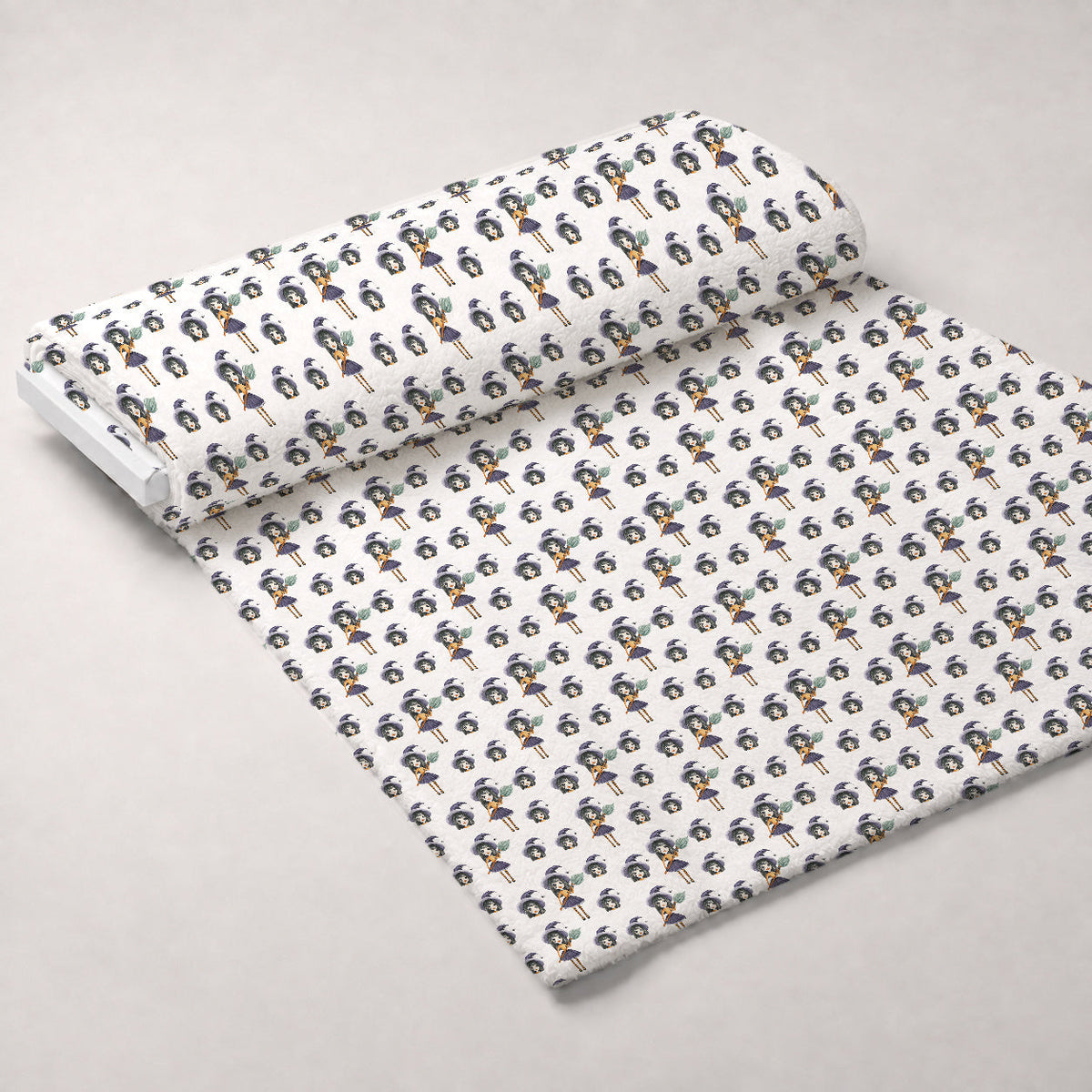 Moonlit Mischief Pattern 1 Fleece Fabric — fleece fabric unrolled bolt preview (mv-fleece-v1:bolt)