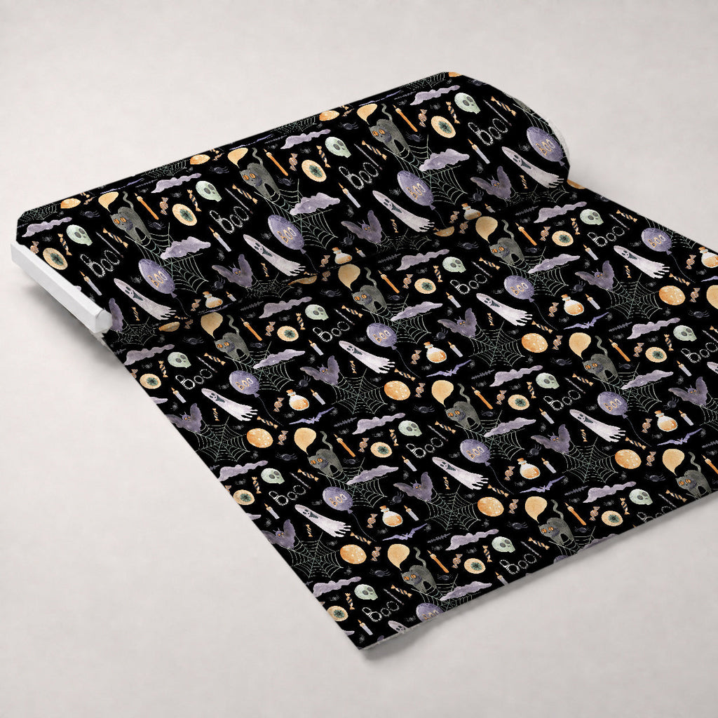 Moonlit Mischief Pattern 15 Fleece Fabric — fleece fabric unrolled bolt preview (mv-fleece-v1:bolt)