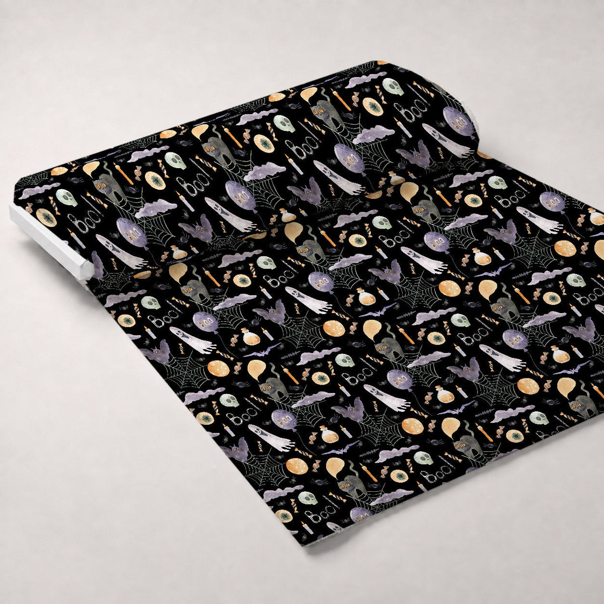 Moonlit Mischief Pattern 15 Fleece Fabric — fleece fabric unrolled bolt preview (mv-fleece-v1:bolt)